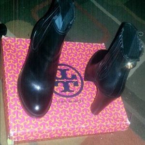 Black High Heel Tory Burch Boots